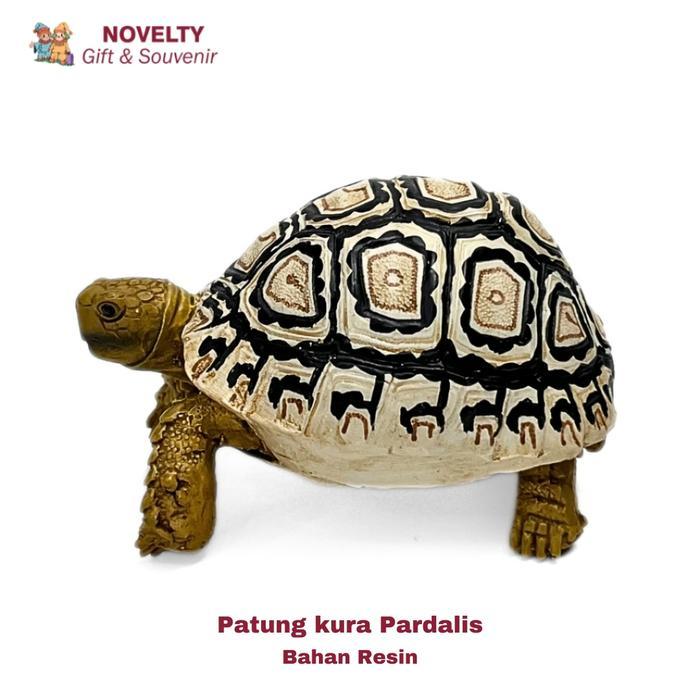 Pajangan Patung kura-kura Pardalis tortoise souvenir Afrika