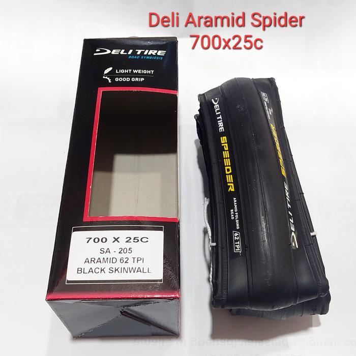 Ban Luar Deli Tire Arad 700 x 25c Speeder / Ultra 62 TPI Kevlar