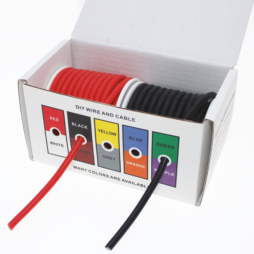 Heat-resistant cable wire Soft silicone wire 12AWG 14AWG 16AWG 18AWG 20AWG 22AWG 24AWG 26AWG 28AWG 3