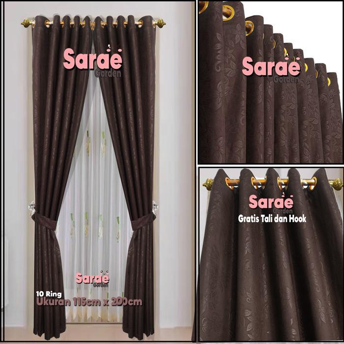 "New" Gorden Pintu Emboss Polos Minimalis - Hordeng - Gordeng - Korden - Tirai