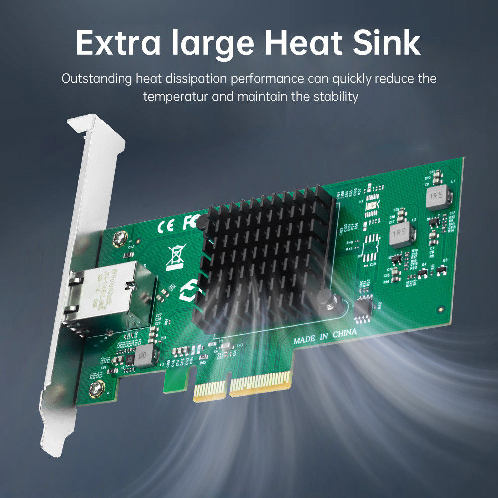 10G PCIE To RJ45 AQC107 WiFi Network Card PCIE X4 Gigabit Ethernet 10000Mbps PCI Express LAN Adapter