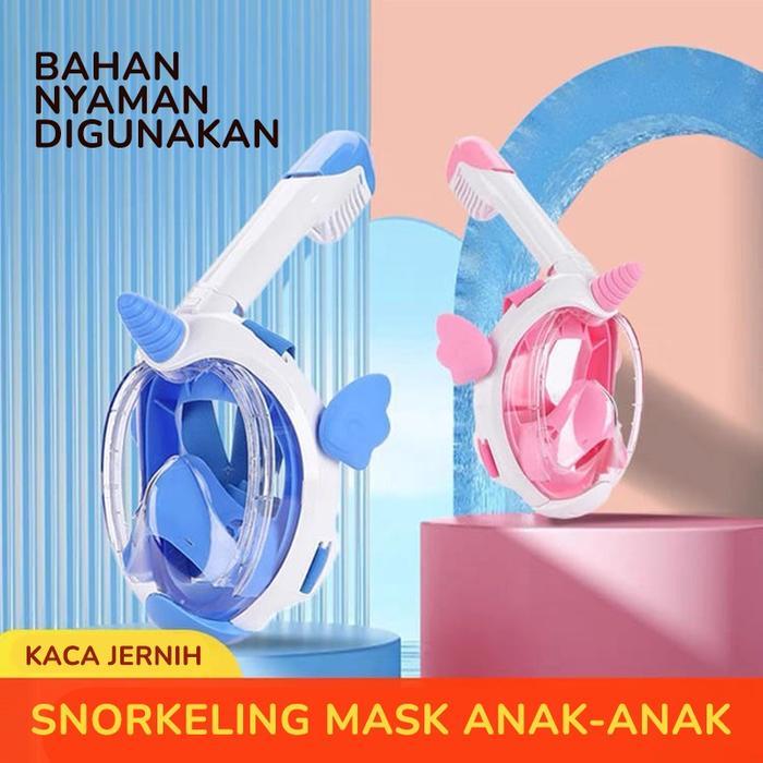 Kacamata Renang Snorkeling Anak-Anak PVC Alat Selam Snorkel Diving
