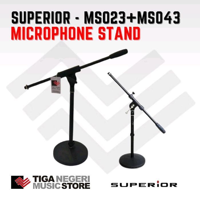 Terlaris Stand mic pendek with boom merk Superior SALE