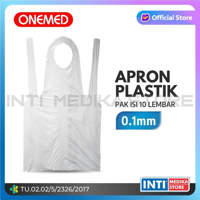 ONEMED - Apron Plastik Disposable Celemek Medis Sekali Pakai