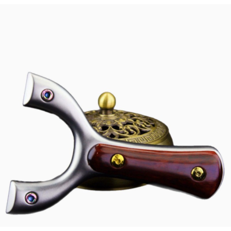 Stainless steel slingshot portable wooden grip slingshot precision shooting slingshot outdoor
