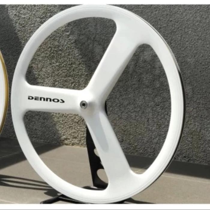 wheelset dennos 700c 3spoke fixie roadbike depan aja front only