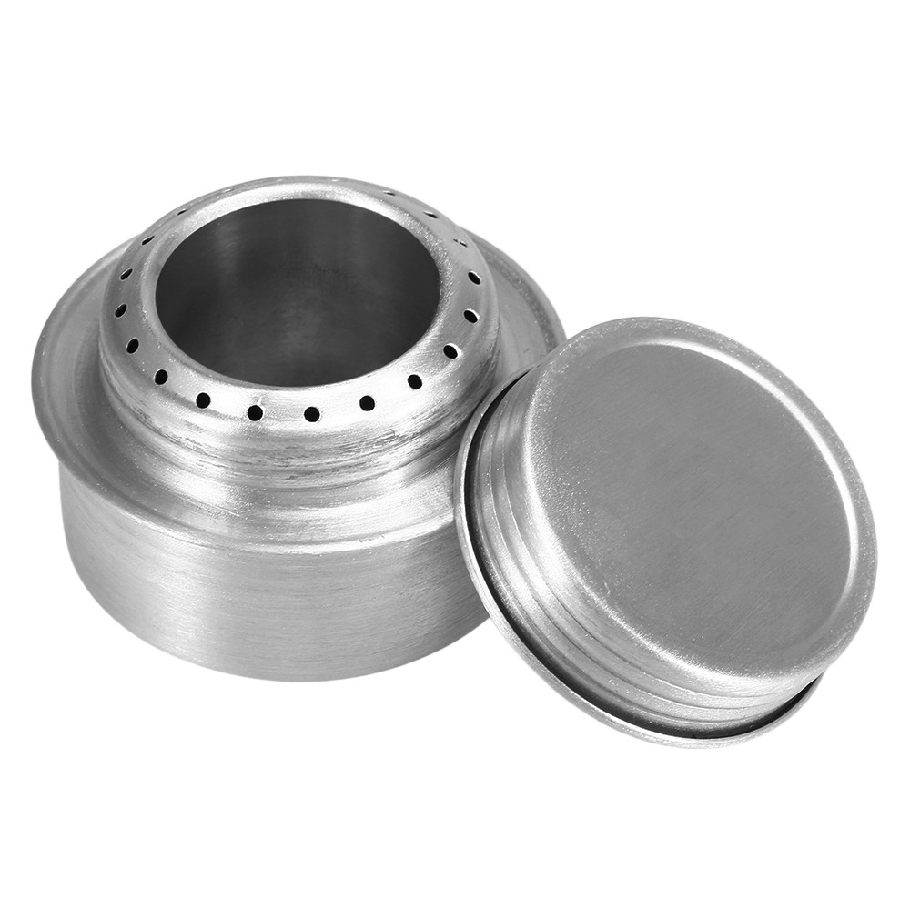 Lixada Outdoor Camping Stove Mini Alcohol Stove Portable Aluminum Alloy Hiking Backpacking Cooking S