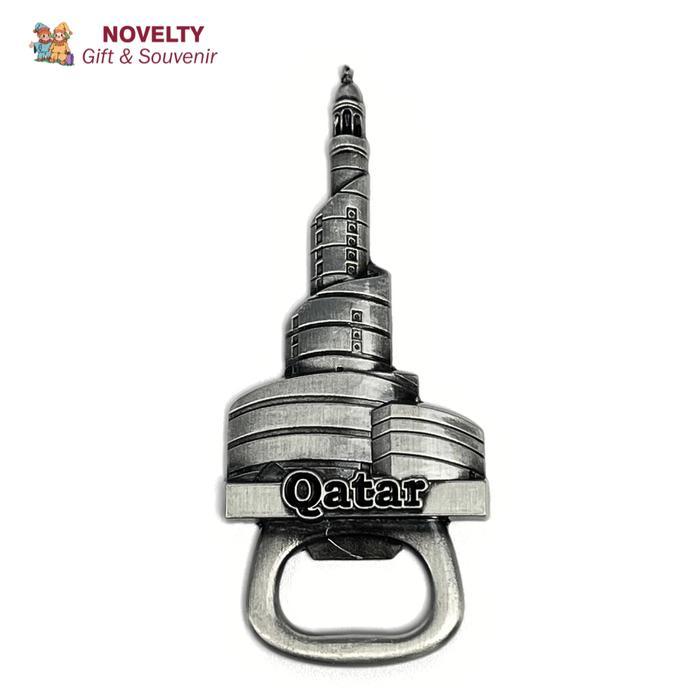 Magnet Kulkas Bukaan Botol Metal Souvenir Qatar Negara Timur Tengah Populer