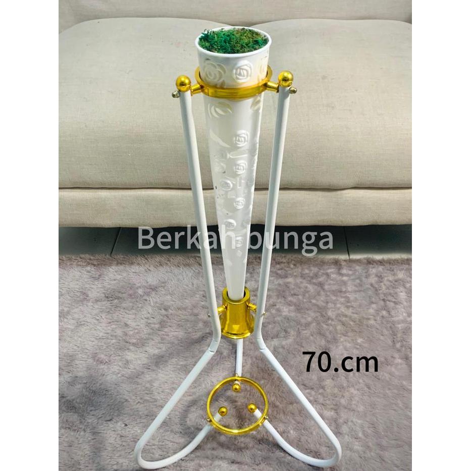 standing pot besi corong- standing besi- pot bunga- vas bunga