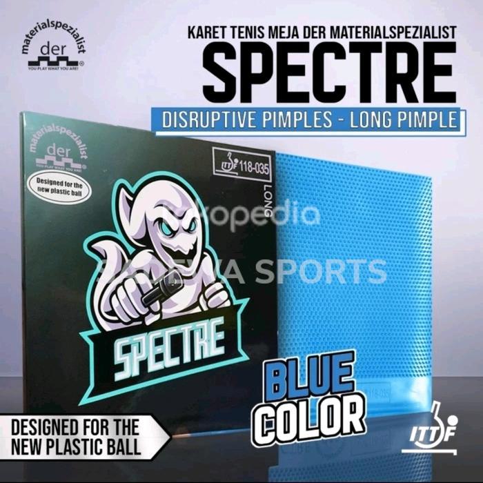 Der Materialspezialist SPECTRE BLUE Karet Pingpong Bintik Tahan Buaass