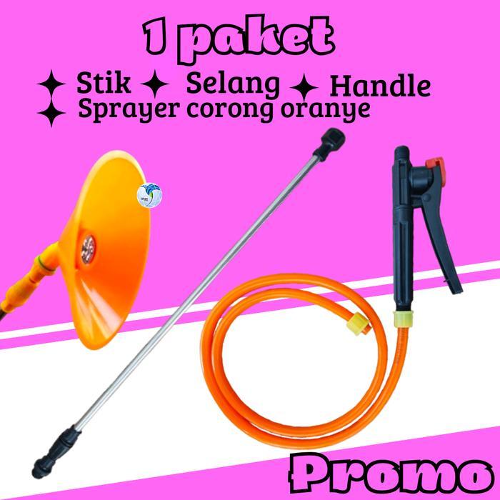 1SET KOMPLIT Stik +Sprayer corong oranye+Handle + Selang Sprayer Elektrik Stik Sprayer Stik