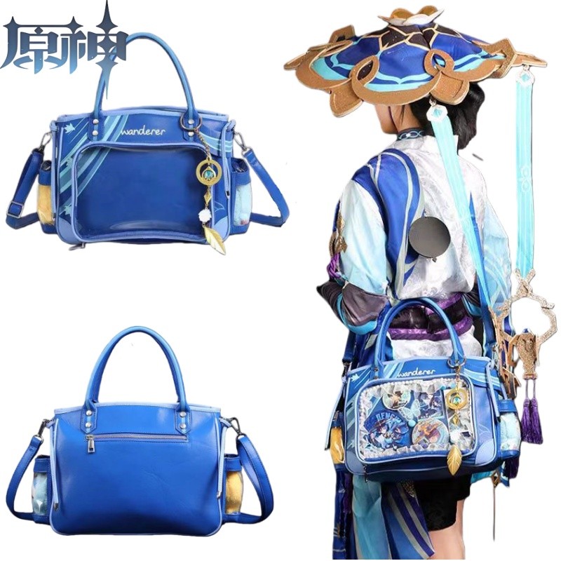 New Genshin Impact Shoulder Bag Cartoon Scaramouche Itabag Impression Style Anime Merchandise