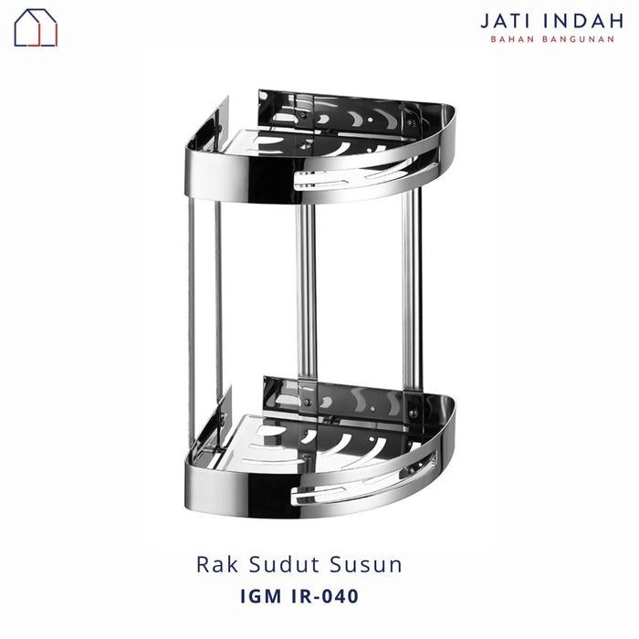IGM IR-040 RAK SUDUT STAINLESS UNTUK SABUN / KAMAR MANDI / DAPUR
