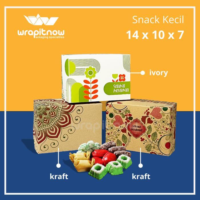 (20 Pcs) dus snack 14x10x7 R3 motif dus jajanan pasar molen kue bandung martabak pabrik dus kemasan