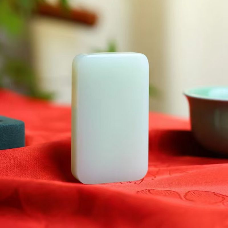 Hetian Jade Pendant Old Russian Material Peace Amulet Pendant Sheep Fat Grade White Jade No Matter