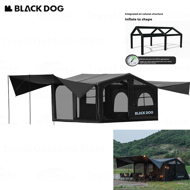 Naturehike BLACKDOG Automatic Inflatable Tent 210D Oxford Cloth 12cm Thick Air Column Large Tent