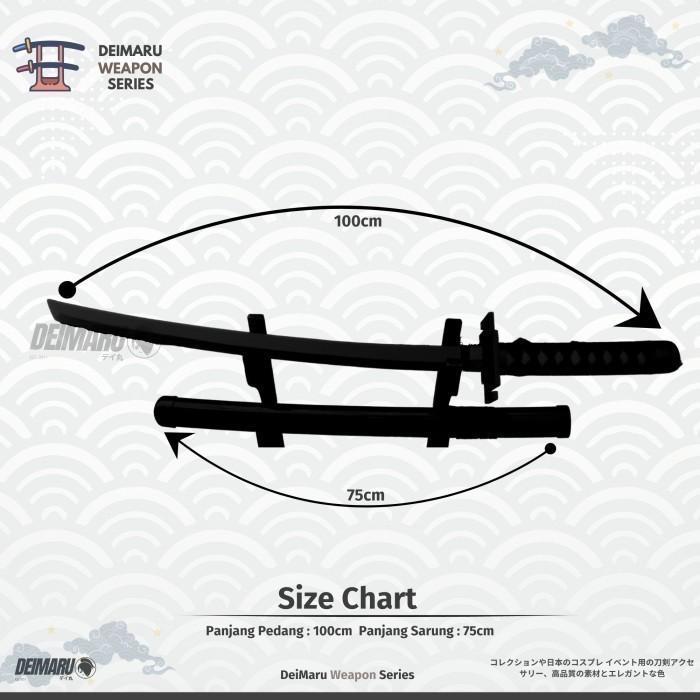Mainan Pedang Tanjiro Berbahan Kayu Cosplay Pajangan