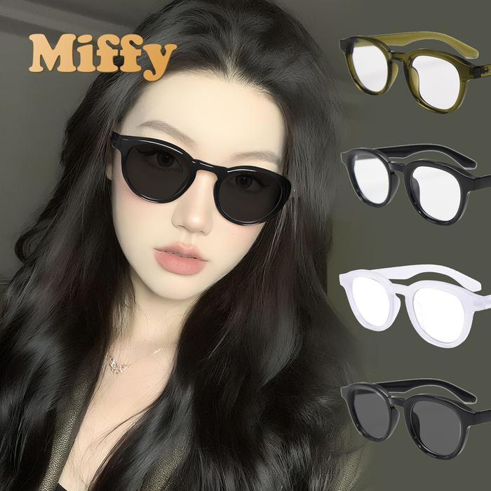 Miffy Kacamata Bulat Fashion Trendy Frame Tebal Kacamata Unisex