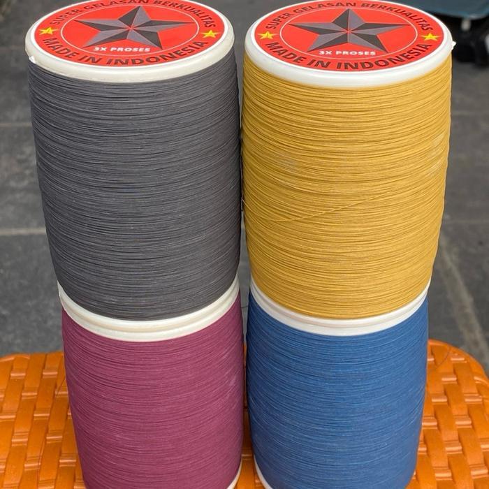 Senar Gelasan Bintang 0,18 panjang 6000Yard bahan N66 Ori Import Bobin Ijo tekstur Halus berasa
