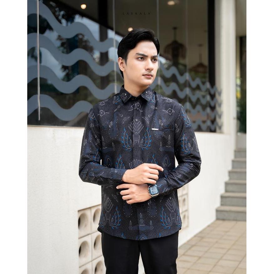 Laskala Batik Premium Pedro Kemeja Batik Pria Slimfit Lengan Panjang