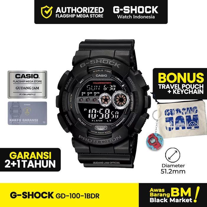 ORIGINAL GShock GD-100-1BDR GD-100-1B GD-100 GD100 GD 100 Watches READY STOCK