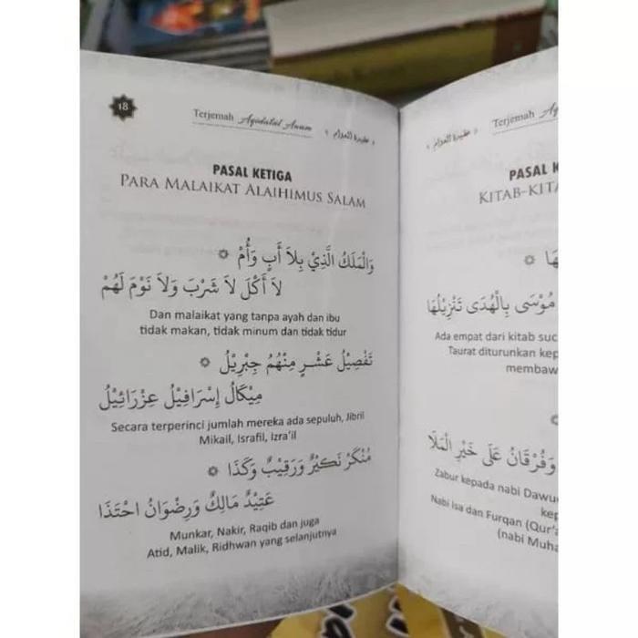Buku Kitab Terjemah Aqidatul Awam / Kitab Aqidatul Awam Ukuran Besar A5 Dan Kecil A6 Terpercaya