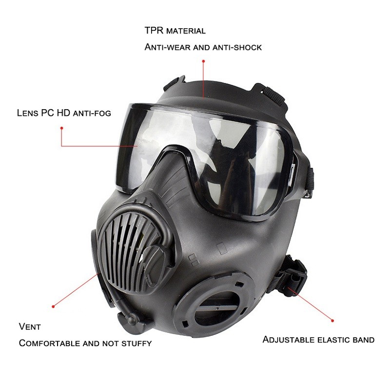 Tactical Mask CS Game Cosplay With Exhaust Fan Filters Full Face Tactical Protective Mask For