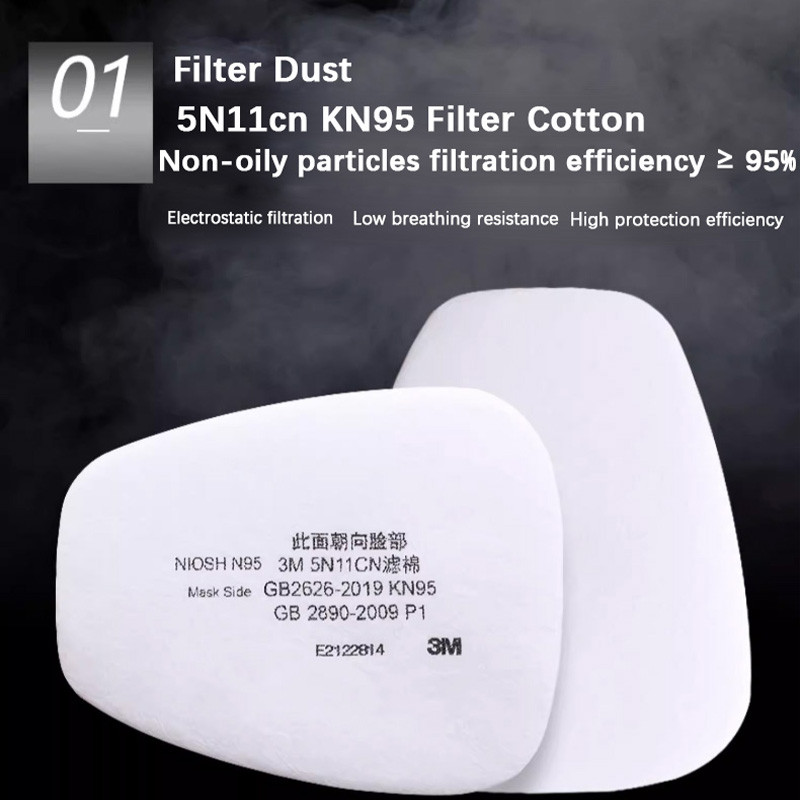 3M 6200 Self-priming Filtering Gas Mask Half Mask for Paint Spraying, Chemical Gas, Industrial Dust