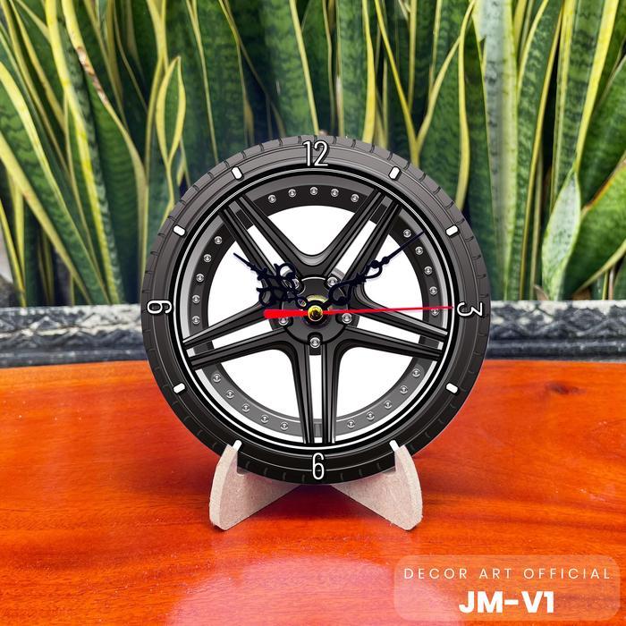 Decor Art Jam Meja Modern Desain Velg Mobil - Jmv 1 Populer
