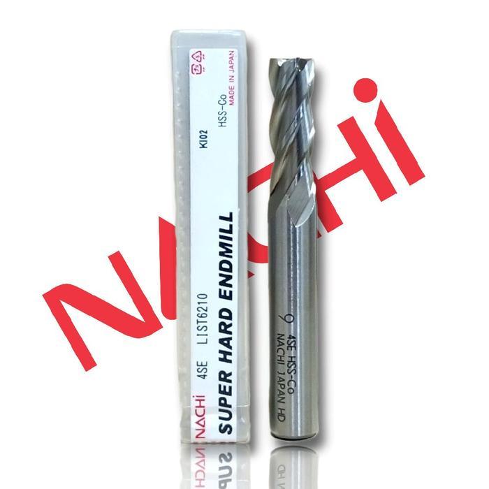 Anti Ribet Endmill 9mm 4flute HSS Nachi Matabor Fais 9 mm 4F Cutter Miling 9.0mm End Mill 9.0 mm Bar