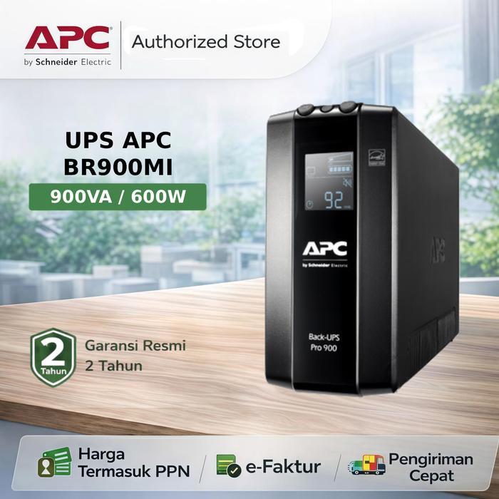 UPS APC BACK UPS PRO BR 900VA, 6 OUTLETS, AVR, LCD INTERFACE BR900MI