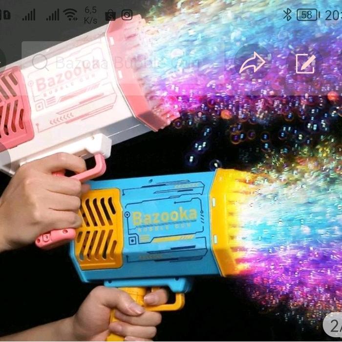 GELEMBUNG, MESIN GELEMBUNG GUN SABUN GUN BUBBLE MAINAN ANAK BUBBLE BIG BUBBLE BAZOOKA ORIGINAL