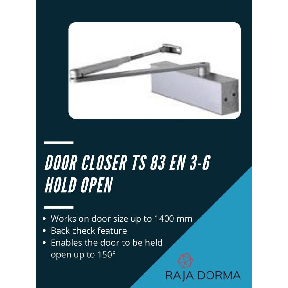 Door Closer Dorma TS 83 EN 3-6 HO Hold Open