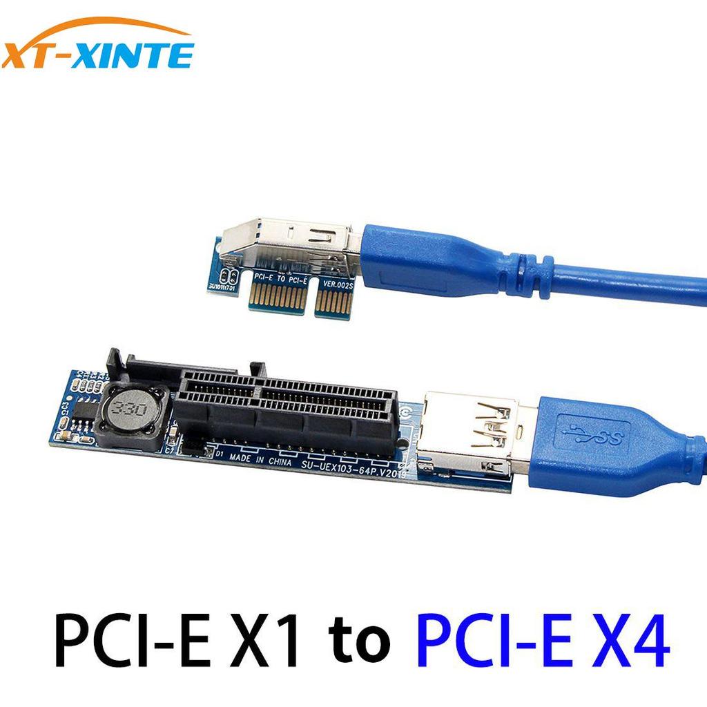 XT-XINTE PCI Express USB 3.0 Adapter Raiser Extender PCIE Riser Card USB 3.0 PCI-E SATA PCI E Riser