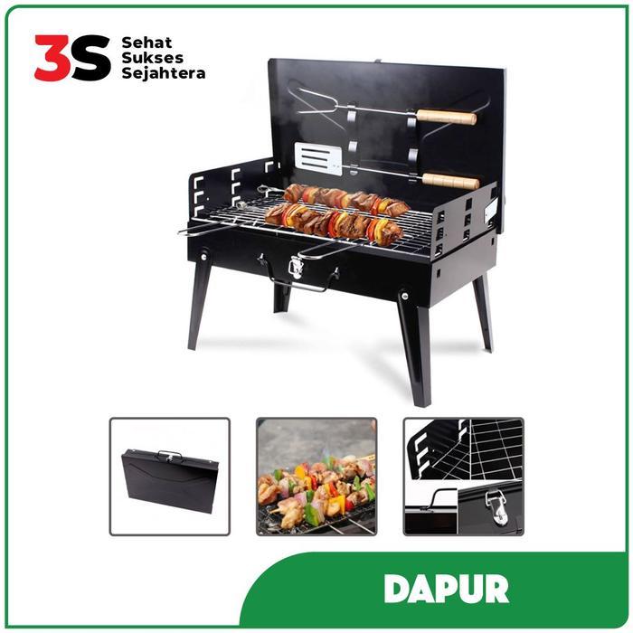 JFactory Alat panggang Barbeque Sate BBQ arang Outdoor Grill Portable/Alat Panggang Arang BBQ