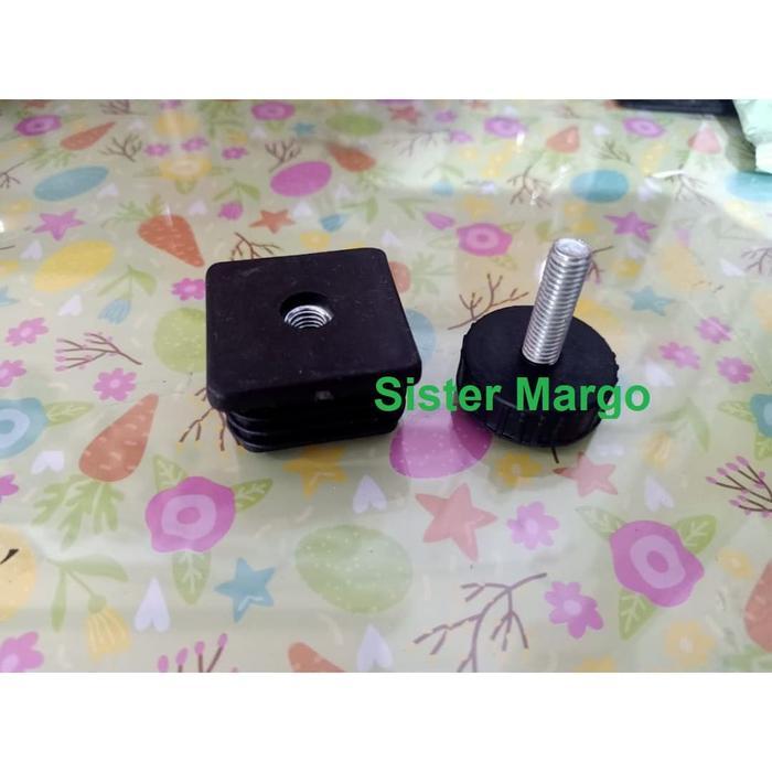 "New" Adjuster Karet Kaki Stabil Kursi Meja Hollow Holo Kotak 4x4 M8 T26 D35