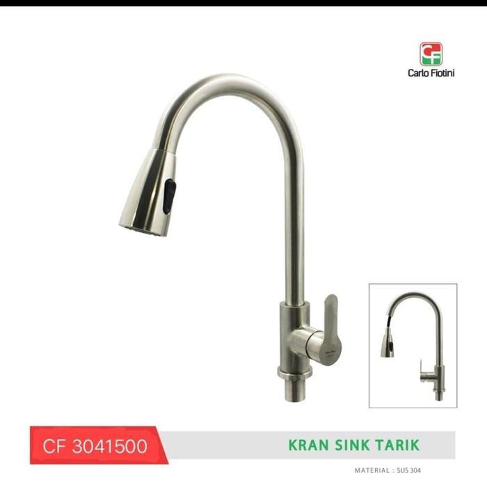 kran sink tarik stainless / kran sink meja tarik panas dingin