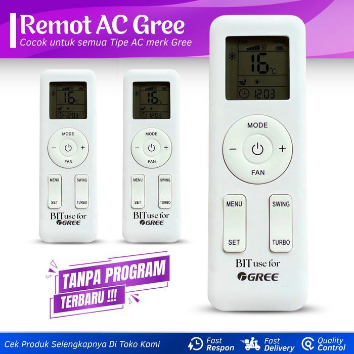 Remot Remote Ac Gree Gwc-05Moo5 Gwc-05Moo5S Gwc-09Moo5 Gwc-09Moo5S Multi Tanpa Setting Program Remot