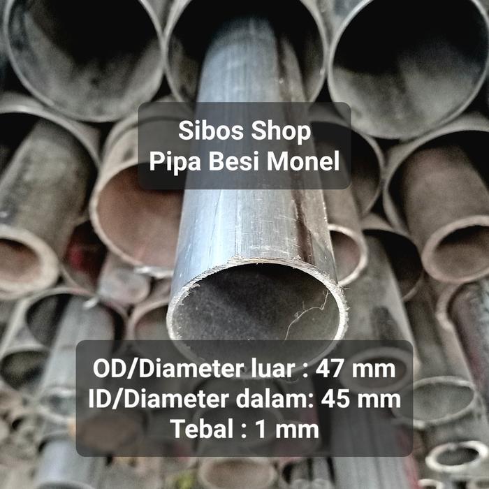 TEREMURAHTERLARIS READY SILAHKAN DIORDER PIPA BESI MONEL OD 47MM / ID 45MM TEBAL 1MM