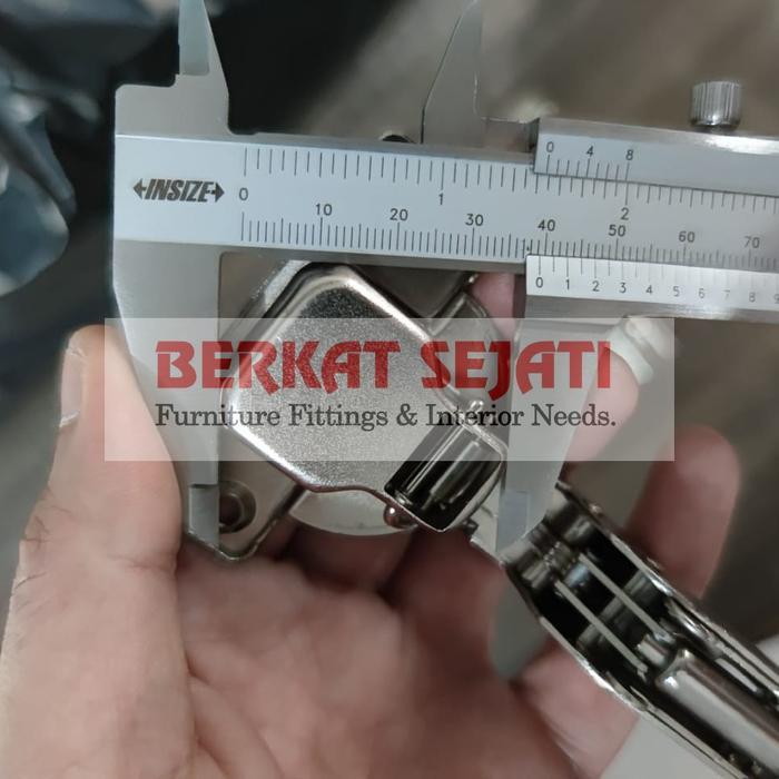 Engsel Sendok Profile Profil Slow Motion Pintu Lemari Tebal 4 cm 40 mm .