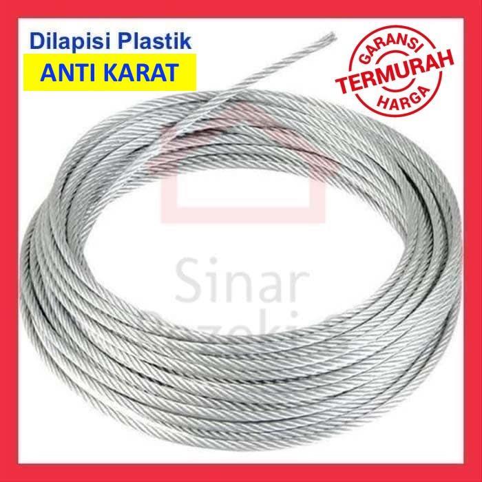 Tali Kawat Baja / Cable Kabel Seling / Sling Baja 2 MM Anti Karat .