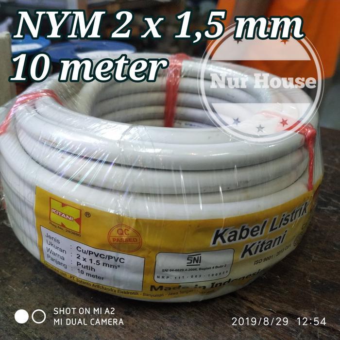 Kabel Kitani Nym 2 X 1.5 Panjang 10 Meter Sni Lmk