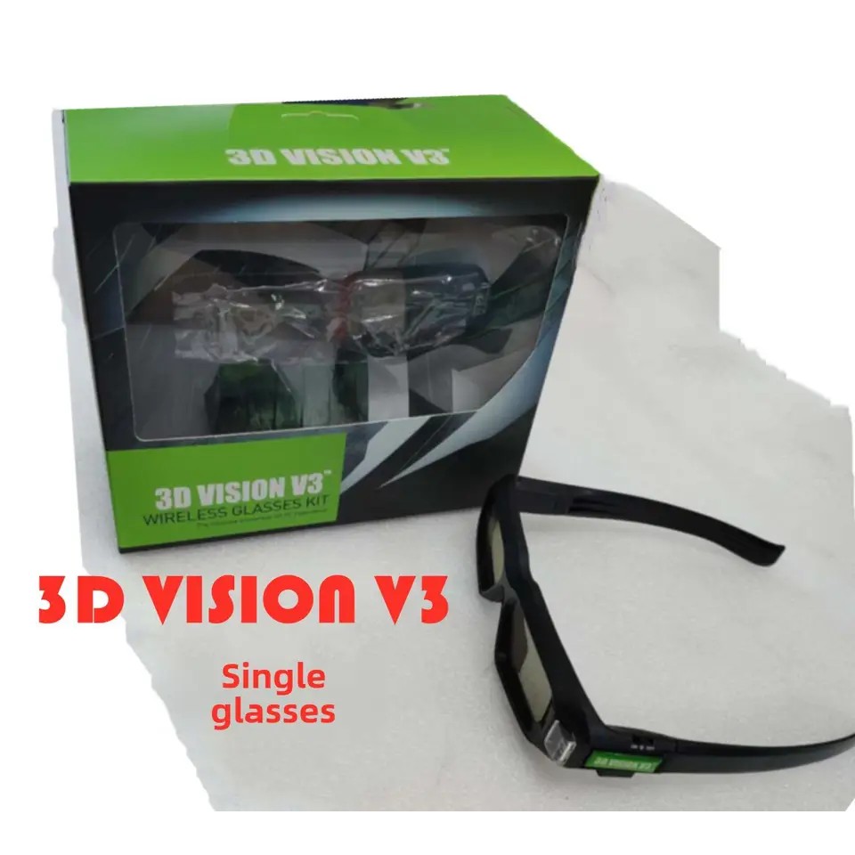 3D VISION V3 Replaces Nvidia Vision 2 Stereo Vision Wireless Single Glasses BCC