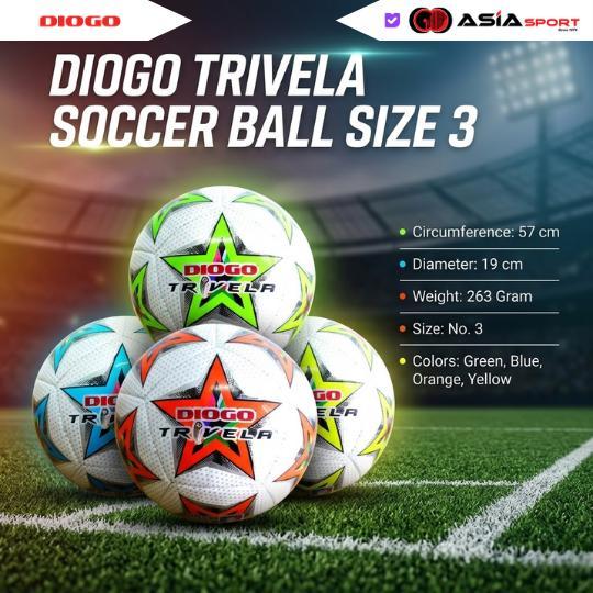 Soccer Ball Diogo Trivela Sepak Bola & Futsal Bola Sepak Diogo Trivela ( Size 3)
