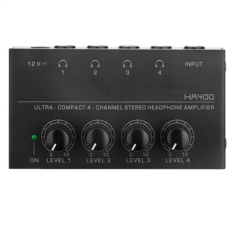 A40I HA400 Headphone Amplifier 4-Way Monitor Headphone Amplifier Headphone Monitor Amplifier with US