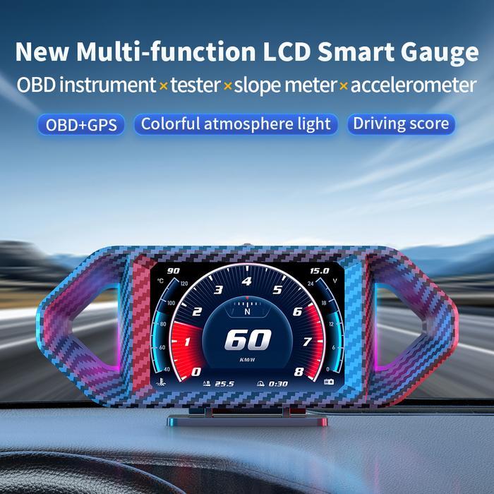 P26 Hud Car Smart Gauge Obd2 Display - Scanner Mobil Tachometer Kilometer Speed Meter Water Temp