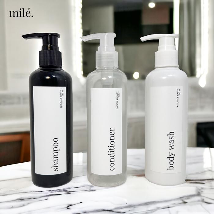 Botol Sabun Cair Traveling 250ml Aesthetik Minimalis Luxury / Botol Tempat Wadah Sabun / Botol