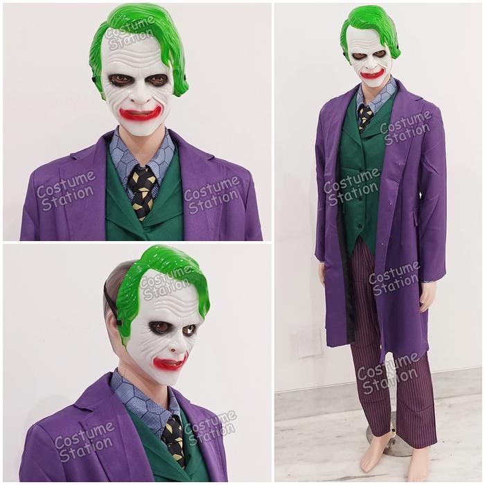 Kostum Joker / Costume Supervillain Batman Dc Clown Badut Dewasa