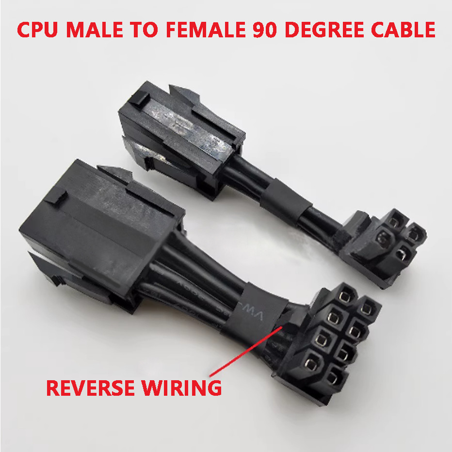 CPU 4P female to 4P male bend wire CPU8P female to 8P male 90 degree adapter wire Z790 motherboard