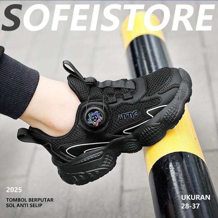 Catenzo Bags - SofeiSepatu Anak Hitam Sepatu Olahraga Anak Sepatu Olahraga Anak Non-Slip Sepatu Anak